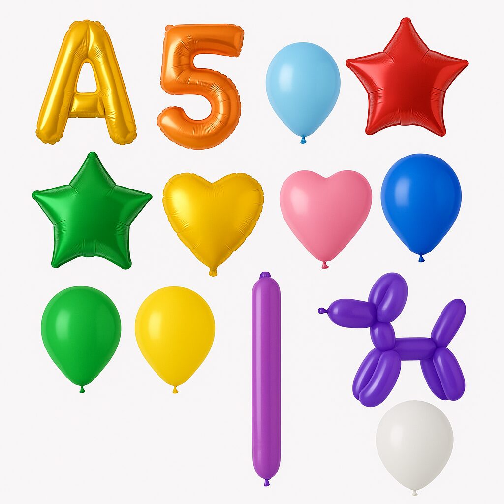 Variedad de Globos para Fiestas y Decoración